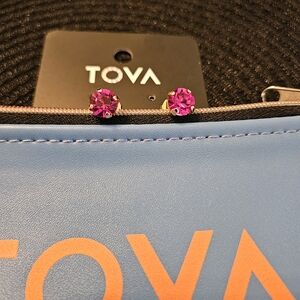 TOVA Pink Stud Earrings